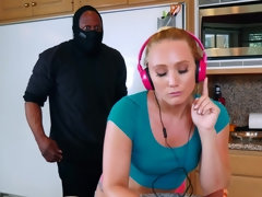 Grosser arsch, Schwarz, Hundestellung, Hardcore, Hd, Küche, Reiten, Tätowierung