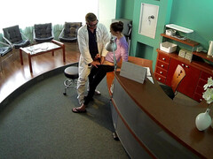 素人, 医者, 手コキする, キス, 看護婦, オフィス, オマンコ, スパンキング