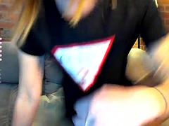 Amateur, Chica, Rubia, Consolador, Madres para coger, Solo, Juguetes, Camara web
