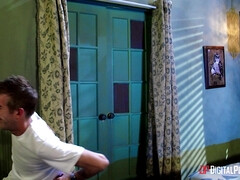 アメリカ人, お尻, デカパイ, 茶髪の, バック, 自然山雀, オマンコ, のぞき