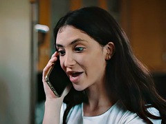 Sucer une bite, Brunette brune, Poilue, Hard, Suçant, Adolescente, Nénés