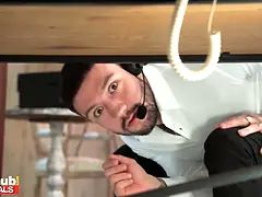 Fakehub - busty black manager catches staff hardcore at a call center and adds sperm to her coffee