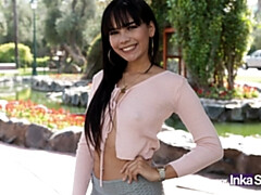 Анальный секс, Брюнетки, Семяизвержение, Секс без цензуры, Латиноамериканки, Крошечные, На публике, Тощие