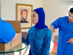 アラブ, デカ尻, バック, ダブル開発, 女 人男 人, 淫乱熟女, 自然山雀, 三人