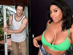 Gorda, Tetas grandes, Negro, Mamada, Gorda, Penetracion con dedos, Pajear, Interracial