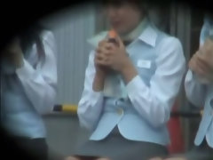 Asiatique, Compilation, Japonaise, De plein air, Gicler, Adolescente, Nénés