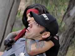 Tattoed Slut Fucked by Soldier