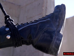 FUCK ME! Poor guy tortured under scorching sun!