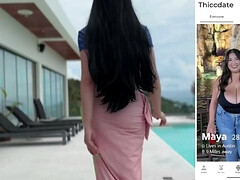 Amateur, Gros cul, Brunette brune, Hard, De plein air, Piscine, Pov, Nénés