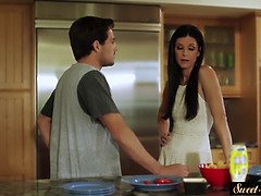 Stepmom India Summer gets pounded hard in the kitchen by stepson CeCe Capella
