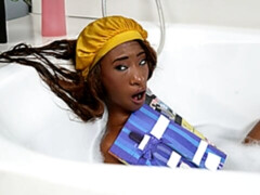 浴室, 黒人, 黒人, なめる, ガリガリ, タトゥー, ティーン, オッパイの