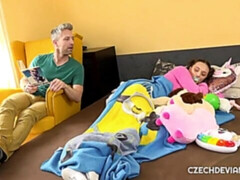 Leie, Schlafzimmer, Grosser schwanz, Blasen, Muschi, Dürr, Jungendliche (18+), Titten