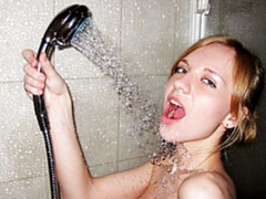 Amateur, Masturbation, Rasée, Douche, Solo, Dénudage, Adolescente, Jouets