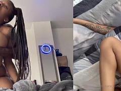 Tussi, Grosser schwanz, Grosse titten, Schwarz, Pummelig, Besamung, Schwarz, Titten