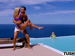 In den arsch, Blondine, Schwanz, Hardcore, Hd, Jungendliche (18+), Flotter dreier, Titten