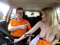 Busty vixen Katy Jayne knows how to get a driving license