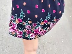 露出狂, ラティーナ, 下着, 淫乱熟女, アウトドア, 公共, オッパイの, スカートのぞき