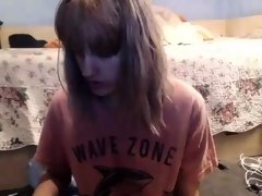 Busty blonde amateur teens first webcam masturbation