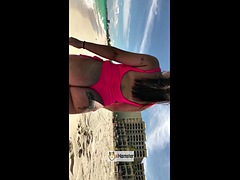 Walking on the beach with my friend in Cancun, September 2020, Slomo