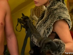 緊縛, ボンデージ, 衣服着たままセックス, バック, フェティッシュ, ハードコア, サテン, フェラする