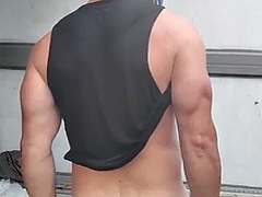 Tir de sperme, Érotique, Gym, Lingerie, Muscle, Douche, Solo, Webcam