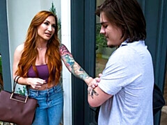 My Dad's Hot Girlfriend featuring Sophia Locke's redhead action