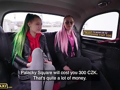Identical Sisters Lady Zee & Sandra Zee Fuck Euro Cabbie