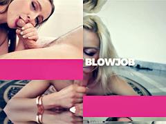 Blondine, Vollbusig, Schwanz, Handjob, Hd, Milf, Pov, Ablutschen