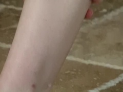 浴室, デカパイ, 茶髪の, オナニー, ピアス, オマンコ, タトゥー