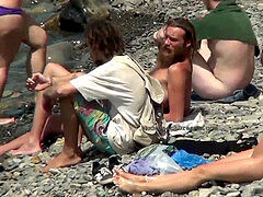 Plage, Compilation, Groupe, De plein air, Public, Softcore, Adolescente, Voyeur