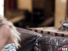 Large-Breasted mom and big bootie teenager riding penis