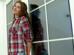 Lieveling, Bruinharig, Vingeren, Hd, Masturbatie, Geschoren, Tiener, Nat