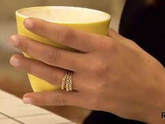 お尻, フェラチオ, 茶髪の, エロ熟女, チン, Hd, シゴき, 義母