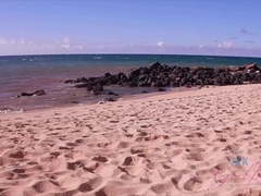 素人, ビーチ, 指いじり, 彼女, アウトドア, 小柄, オマンコ, のぞき