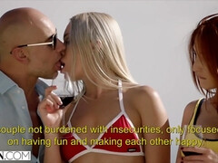 Blonde, Sucer une bite, Tromperie, Couple, Public, Réalité, Rousse roux, Nénés