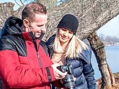 Blonde, Sucer une bite, En levrette, Branlette thaïlandaise, Chatte, Chaussures, Dénudage, Nénés