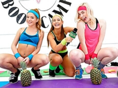 素人, デカ尻, デカチン, フェラチオ, バック, 女 人男 人, ティーン, 三人