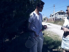 18 jaar, Bruinharig, Vingeren, Zoenen, Ondergoed, Natuurlijke tieten, Mager, Tiener