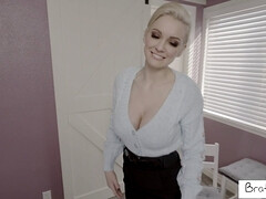 Grote mammen, Blond, Vrouw, Handbeurt, Hakken, Masturbatie, Natuurlijke tieten, Gezichtspunt