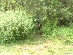 Grote mammen, Pijpbeurt, Handbeurt, Naakt, Buiten, Pornster, Gezichtspunt, Openbaar