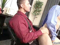 Homosexuelle, Masturbation, Bureau, Uniforme