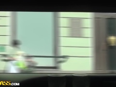 Bruinharig, Sperma in gezicht, Buiten, Doordringend, Openbaar