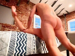 Grosser arsch, Grosse titten, Blondine, Blasen, Besamung, Selbstgemacht, Milf, Pov