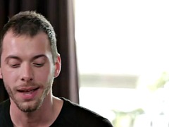 Tattooed stud fucks his boyfriend and cums on him after sucking cock