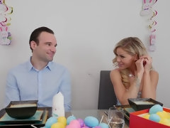 Schlafzimmer, Blondine, Blasen, Betrug, Hundestellung, Hd, Küche, Reiten