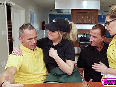 Минет, Сперма на лице, Молоденькие, Сиськи