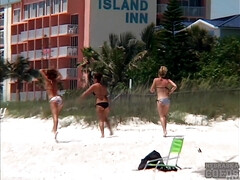 pretty bikini chicks dancing and party naked - College