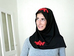Gorgeous doggy style pound with a hot brunette Muslim Aria Rossi