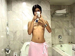 Amateur, Asiático, Corridas faciales, Pequeña, Adolescente, Tailandés