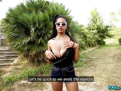 Tetas grandes, Negro, Mamada, Morena, Ébano, Corridas faciales, Latina, Público